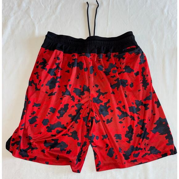 And1 Shorts Mens XL Basketball Gym Athletic Jogger Y2K‎ 90s Red/Black Camo - Picture 4 of 6